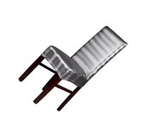 Allayu Fashionable Chair Covers for Dining Chairs Waterproof Oil Proof Easy to Clean Fashionable and Practical PU Chairs Cover, Silver