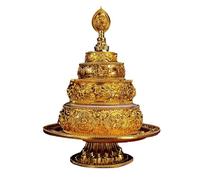 Allayu Fine Workmanship MandalA Dish Religion Sculptures Table Decoration For Temple Supplies Is Compd Of Stackable Pieces Come Together To Resemble Pagoda. Essential Item For Temple