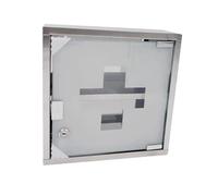 Allayu First Aid Medical Box Wall Mounted Cabinet with Lock Two Layer Compact Storage Solution for Medical Supplies First Aid Cabinet 2 Layer Stainless Steel