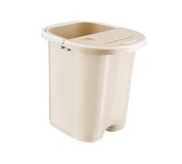 Allayu Foot Bath Soak Tub Size 26cmx26cmx36cm Fits Feet Allowing Total Relaxation After Long Day Thick And Sturdy Basin Foot Bath Basin Soaking Versatile, White, with Lid