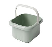 Allayu Foot Soaking Tub With Functionality Foot Bath Basin Designed For Travel Home Spa Comfort And Relaxation Bath Basin For Soaking Feet Footbath Bucket, Green, 21.5x25x23.5cm
