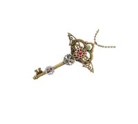 Allayu Gothic Jewelry Vintage Pendant Necklace Steampunk Gear Key Necklace Statement Chain Accessory For All Pendant SizeApprox. 8 X 5.5cm/ 3.15 X 2.16 Inch