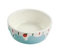 Allayu Hamster Feeder Bowl Functional Elegant For Small Pets Unique Feeding Bowl Anti Overturning Feature Made Ceramic Ceramic Water Feeding For Guinea Pig Rabbit, Blue