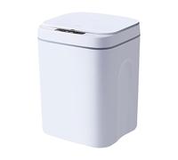 Allayu Intelligent Smart Gesture Sensor Waste Bin - Open Of Hand Kitchen Small Compact Waste Disposal System Plastic, White three mode 14L