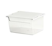 Allayu Large Capacity Under Desk Storage Drawer Stick On Clear Organizer for Home Office Organization Smooth Sliding Multifunctional Desk Storage Box Pencil Drawer Under Table Attachment