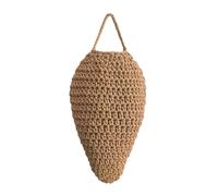 Allayu Large Suspended Hornet Nest, Crocheted Hornet Decoration, Easy Installation, For Gardens, Parks, And Balconies, Light brown