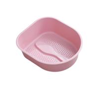 Allayu Lightweight Foot Bath Basin With Features Relaxing Soaking Experience Gift For Family Making Nice Gift For Foot Massage Basin Bath For Elderly, Pink, 38.5x33x11.5cm