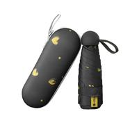 Allayu Love Shape Umbrella Stylish Sun Protection With Blocking Technology Materials Parasol With Box Umbrella, Love Black, 6