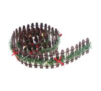 Allayu Magical Christmas Miniature Panels Christmas Holiday Fairy Garden Light Handmade Elf Fence Light Tree, Coffee