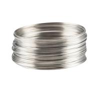 Allayu Metal Beading Wire With 50 Loops For Jewelry Making And DIY Crafts Applying Memory Wire For Beautiful Bracelets Memory Steel Earrings DIY Crafts Cuff Bangle, Steel Color
