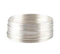 Allayu Metal Beading Wire With 50 Loops For Jewelry Making And DIY Crafts Applying Memory Wire For Beautiful Bracelets Memory Steel Earrings DIY Crafts Cuff Bangle, Silver