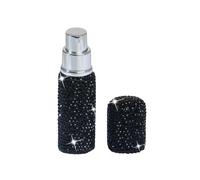 Allayu Mini Perfume Bottle Spray Easy to Fill and Carry for On Go Touch-ups Diamond Set Perfume Subpackage Bottle is Real Vials, Black Diamond
