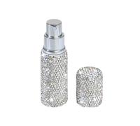 Allayu Mini Perfume Bottle Spray Easy to Fill and Carry for On Go Touch-ups Diamond Set Perfume Subpackage Bottle is Real Vials, White