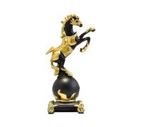 Allayu Modern Statue Collectible Housewarming Gift Distinctive Piece Featuring Premium And Lovely Fine Workmanship Animal Sculpture Cabinet Fireplace Birthday Gift, Black, 11.5x7x21.5cm