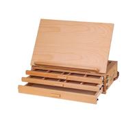 Allayu Multi-Functional Wood Sketching Easel Beginner Artists Adjustable to Suit Various Creative Needs and Projects Adjustable Wood Desk Easel Artist Painting Tool