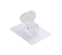 Allayu No Drilling Shower Head Holder Waterproof Arm Mount Rack For Handheld Showerheads Shower Head Rotating Base Rack, Clear, 7.2x7.2cm