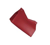 Allayu Nordic Facial Tissue Box Holder Elegant Desktop Napkin Organizer PU Leather Durability Stylish Easy Paper Access Modern Triangle Tissue Box Cover Large Storage, Red