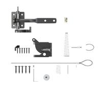 Allayu Outdoor Security Must-Have Hardware Gate Latch Lock for Garden Fence Carbon Steel Gate Latch for Wooden Fence, Short Black