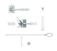 Allayu Outdoor Security Must-Have Hardware Gate Latch Lock for Garden Fence Carbon Steel Gate Latch for Wooden Fence, Long Silver