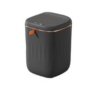 Allayu Outdoor Trash Can Featuring Kick Sensing And Vibration Technology Bin Suitable For Efficient Waste Disposal Trash Can For Kitchen Up Wastebasket, black gold, 22L