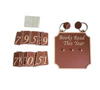 Allayu Personal Library Essential Hanging Bookshelf Sign for Readers GIF-t for Book Lovers for Library Home Reader ABS, Brown, 30 Brands