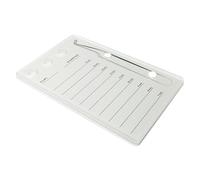 Allayu Premium Lash Extension Tray -Soft False Lashes for Glamorous Look Glue Pallet, White, 14 x 9cm