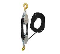 Allayu Pulley Lifting With Rope Manual Hand Lift Ensuring Efficiency And Durability In Lifting Heavy Objects Rope Pulley System Hoist Steel Manual System Hoist, black, 4 wheels 20M