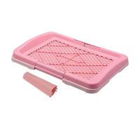 Allayu Puppy Urinary Potty Tray Designed With Large Space Easy To Clean Allows Efficient Training For Indoor Dogs Indoor Portable Pee Litter Tray Cats Litter Boxes, Light Pink, 47x34x5.5cm