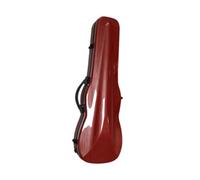Allayu Reinforced Carry Handle On Hard Violin Case 44 Carbon Fiber Violin Box For Robust And Easy Portability Backpack With Back Straps Carrying, Red, 79x25x12cm