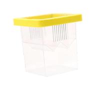 Allayu Reliable Fish Tank Breeding Box Floating Hatchery Breeder Box Essential Baby Fish Incubator And Clownfish Isolation Aquarium Hatchery Breeder Baby Incubator, Yellow, 8.6x8.6x11cm