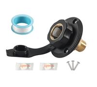 Allayu Reliable RV City Water Fill Inlet Flange Secure Water Connection for Camper ABS Rv City Inlet with Check Valve, D
