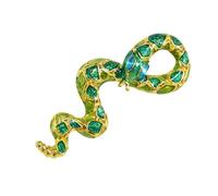 Allayu Rhinestone Multi-color Breast Pin Badge Beautifully Crafted With Sparkle And Bling Crystal Stones Elegant Occasions Animal Brooch Snake Enamel With CZ Zircons