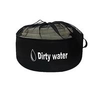 Allayu RVs Caravans Motorhome Hose Fuel Storage Bag Drawstring Mesh Pouch Camping Hiking Traveling Cargo Folding Organizer, Black
