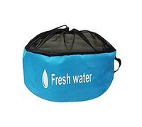 Allayu RVs Caravans Motorhome Hose Fuel Storage Bag Drawstring Mesh Pouch Camping Hiking Traveling Cargo Folding Organizer, Blue
