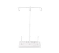 Allayu Sewing Spools Stand Keeps Workspace Tidy Solid and Reliable Organizer for Home Sewing Projects Solid and Durable for Long Time Using Quilting Thread Holder Spools Organizer, White, 11.5x21cm