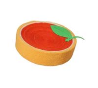 Allayu Spacious Sisal Cat Scratcher Board Is Indoor Play And Provides Comfort For Relaxation Cat Scratching Board Sisal Round Bed Toy Decor For Home Cartoon Round Scratcher Nest, orange, 40x10cm