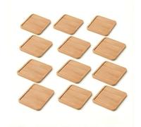 Allayu Square Pler Saucers Bamboo Saucer Easy To Maintain Simply Wipe With