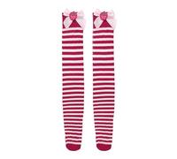 Allayu Strawberry Long Cake Stockings Sweet Statement With These Unique Socks Strawberry Long Cake Socks Easy To Style And Match Christmas Thigh High Christmas Bow, rose red
