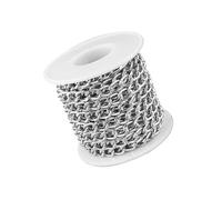 Allayu Twisted Cross Cable Chain Versatile DIY Jewelry Findings Materials accessories Stainless , Silver , 5Meters