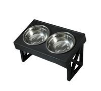 Allayu Two In One Pets Bowl Dispenser Set Featuring Water Bottle With Detachable Parts Making Cleaning Stainless Steel Pet Slow Feeder Dispenser Feeding