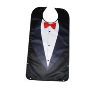 Allayu Unisex Adult Bib for Eating Waterproof Creative Suit Pattern Reusable Polyester Comfortable Snap Closure Comfort Reusable Adult Bib Polyester Machine Washable, Style E