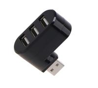 Allayu USB2.0 Hub Universal Small Size Computer Splitter Desktop Connectors, Black