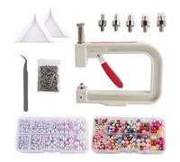 Allayu Versatile Pearl Setting Machine for Manual Fixing of Beads On Clothes Bags Hats Shoes and Craft Accessories Pearl Setting Machine Kits Beads Nails Rivet Stud, #18