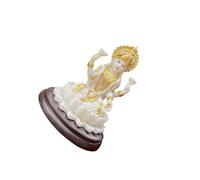 Allayu Vivid Details Lakshmi Figurine Decorative Prosperity Sculpture Home Decor Fulfilling Wishes Sturdy And Durable Hindu Goddesses Lakshmi Statue Crafts Diwali Gift