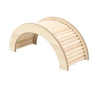 Allayu Washable Hamster Hideaway Wooden House Adventure Activity Platform Safe Strong Easy To Maintain Happy Pet Home Small Animal Hideout Activity Platform Guinea Pig, wood color, 15x15x1.5cm