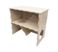 Allayu Wooden Guinea Pig House For Dwarf Hamsters Featuring Easy Access Removable Lid And Spacious Layout And Food Storage.And House Is For Chic/minimalist/natural Cage Theme. Hamster Very Spacious