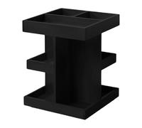 Allayu Wooden Makeup Holder Multipurpose Storage Carousel 360 Degrees Rotating Cosmetic Organizer Versatile Solution for Beauty Products Multipurpose Storage Carousel for Vanity Bathroom