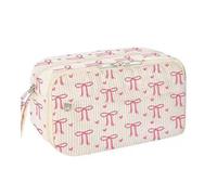 Allayu Zipper Pencil Case Large Capacity for School with Aesthetic Soft Pencil Case Canvas Aesthetic Cases Compartment, Type+3