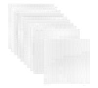 Allazone 10 PCS Clear Plastic Mesh Canvas Sheets for Embroidery Making, Cross Stitch Plastic Aida Mesh Screen for Crafts DIY Crochet Projects