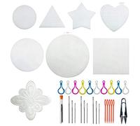Allazone 100 PCS Mesh Plastic Canvas Sheets 8 Style Plastic Canvas for DIY Crafts Embroidery Cross Stitch, Acrylic Yarn Crafting, Knit and Crochet Projects